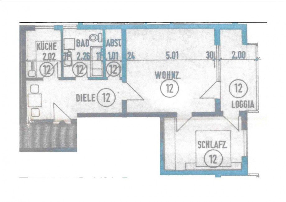 Grundriss Wohnung Ludwigshafen am Rhein / Friesenheim