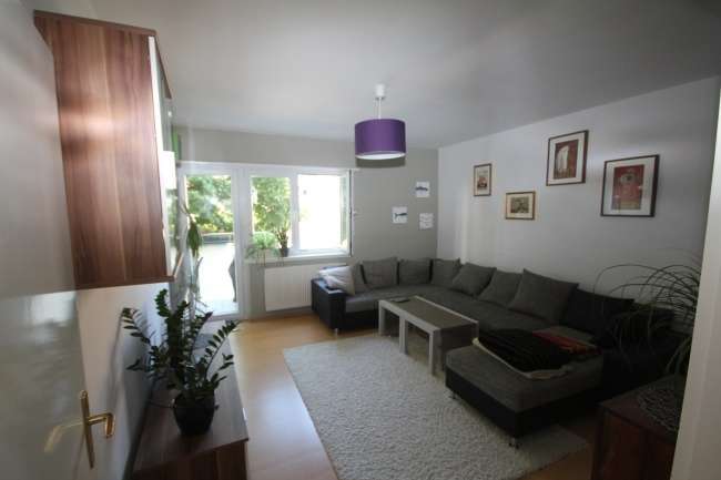 Sch�nes Wohnzimmer mit Balkon Wohnung Mannheim